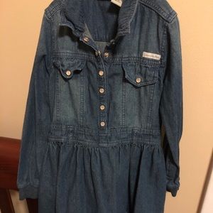 Kids Calvin Klein blue jean dress size 6x